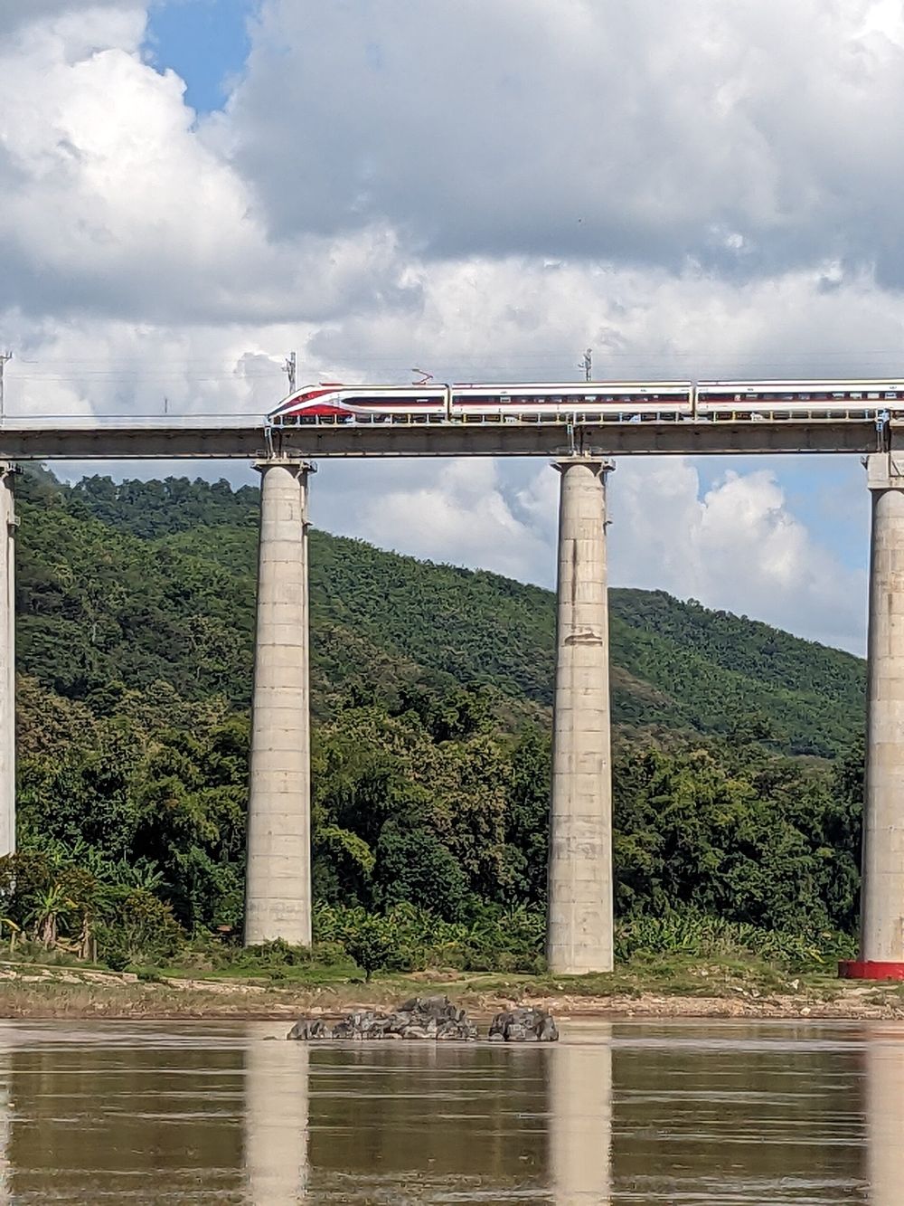 Laos–China Railway crossing the Mekong